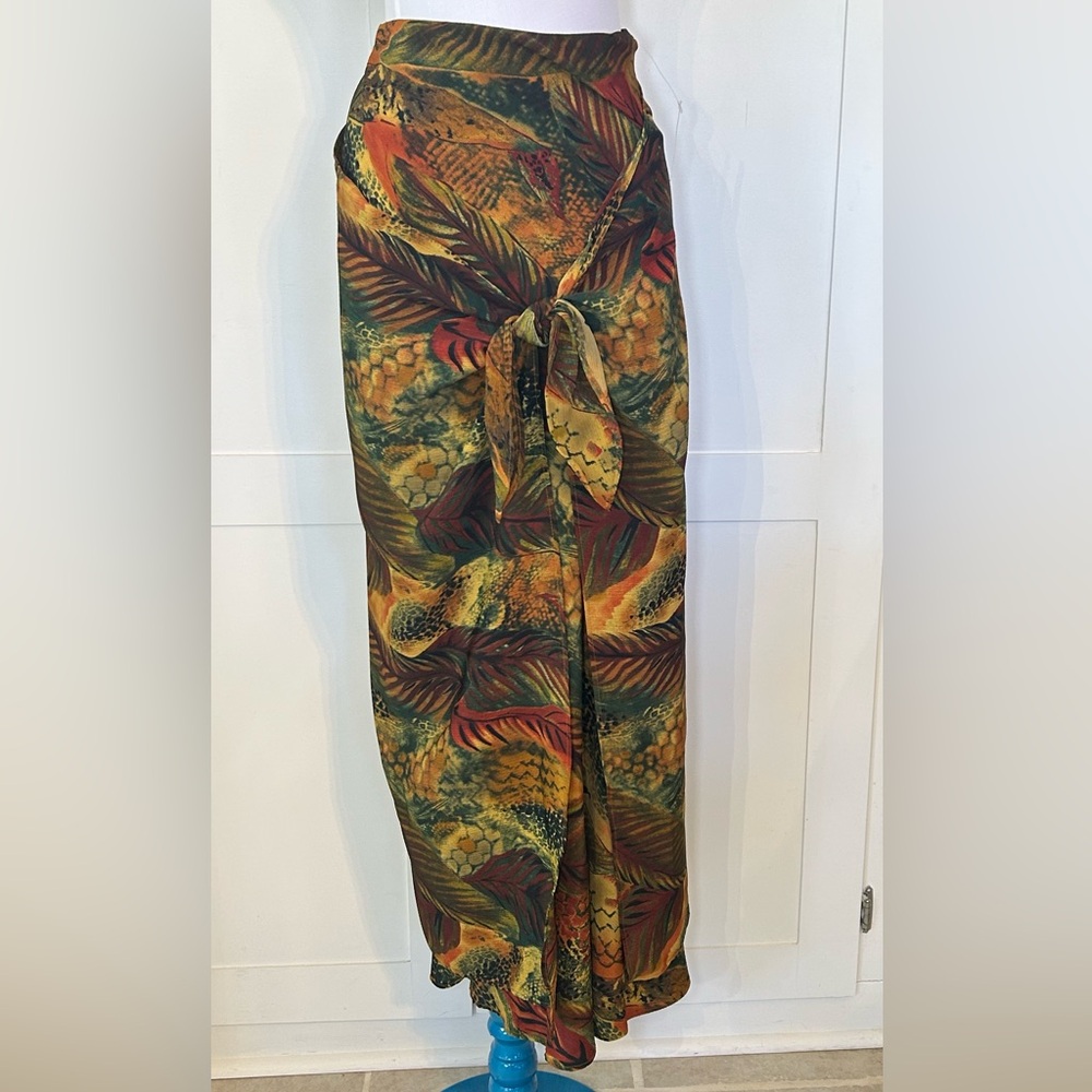 Von Saken Tropical Print Maxi Skirt - Medium